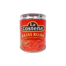 Caja Chiles Rajas Rojas La Costeña 220G/24P-todoymasaquí-Caja Chiles Rajas Rojas La Cost