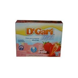 Media Caja Gelatina D'Gari Light Fresa Leche 20G/12P-todoymasaquí-Media Caja Gelatina D'Gari Ligh