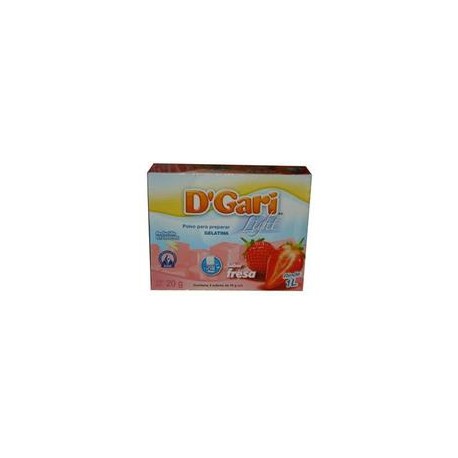 Media Caja Gelatina D'Gari Light Fresa Leche 20G/12P-todoymasaquí-Media Caja Gelatina D'Gari Ligh