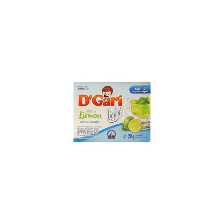 Media Caja Gelatina D'Gari Light Limón 20G/12P-todoymasaquí-Media Caja Gelatina D'Gari Ligh